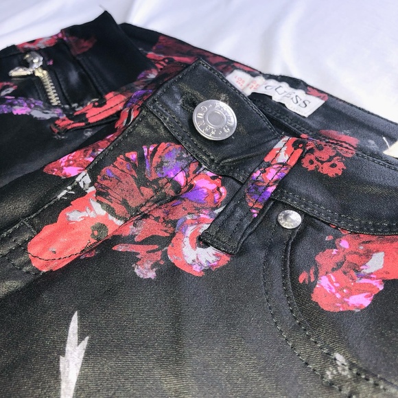 GUESS Leather PANTS (SIZE US 26) Low Rise Super Skinny Maxine Fit - Picture 4 of 4